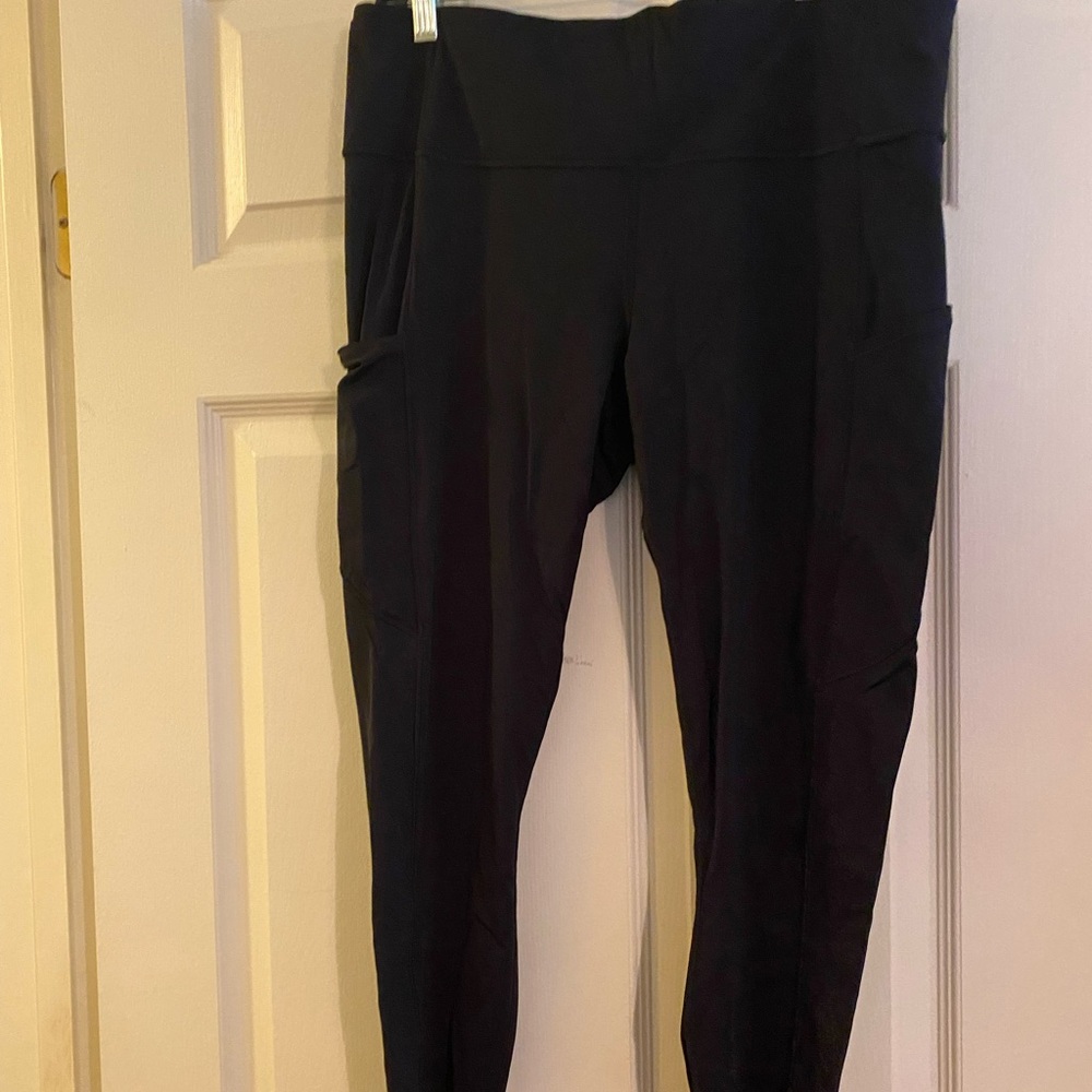 Lululemon black leggings size 14.